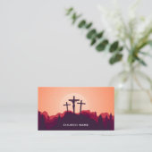 Calvary Sunset Pastoral Business Card 名刺 (スタンド正面)