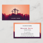 Calvary Sunset Pastoral Business Card 名刺 (正面/裏面)