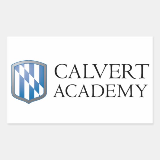 Calvert Academyステッカー（4.5インチx 2.7インチ） 4セット 長方形シール (正面)