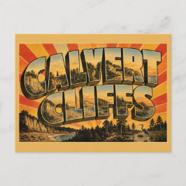 Calvert Cliffs メリーランド州 化石 崖 森林 アート ポストカード