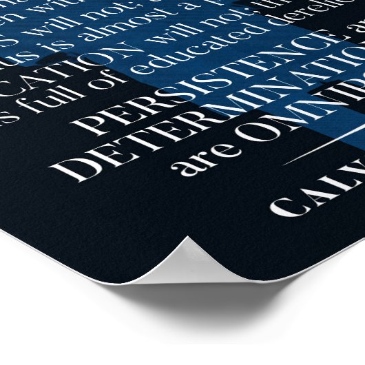 Calvin Coolidge 'Persistence'引用文 ポスター (角)