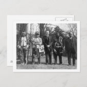 Calvin Coolidge with Osageインディアン写真 ポストカード (正面/裏面)