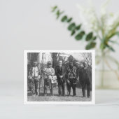 Calvin Coolidge with Osageインディアン写真 ポストカード (スタンド正面)