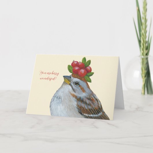 Calvin the American tree sparrow card カード (正面)
