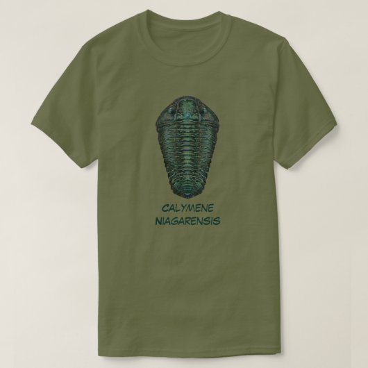 Calymene Niagarensis 三葉虫 Tシャツ (デザイン正面)