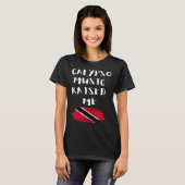 Calypso Music Raised Me Trinidad and Tobago Trini  Tシャツ (正面フル)