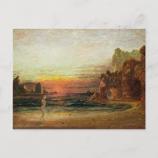 'Calypso's Grotto'の勉強, c.1843 (パネル上の油) ポストカード (正面)