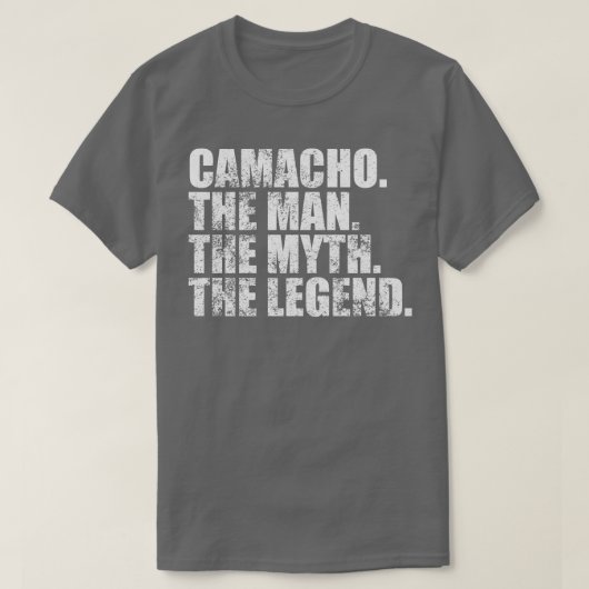 CamachoCamachoファミリー名Camacho姓Camac Tシャツ (デザイン正面)