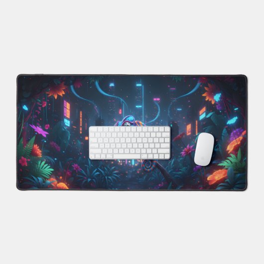 Camälion in Neonfarben デスクマット (キーボード&マウス)