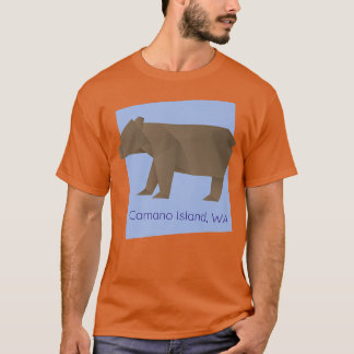 Camano Island Brown Origami Bear Abstract Geometri Tシャツ