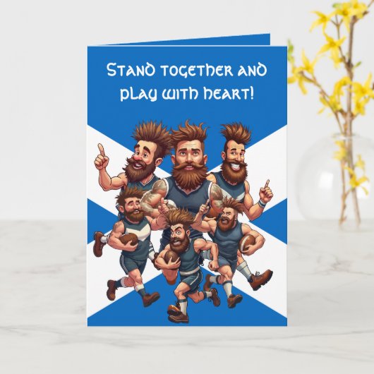 Camaraderie Of A Raucous Rugby Squad カード (黄色い花)