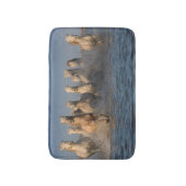 Camargueの地域の白馬のグループ バスマット (正面縦)