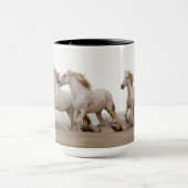 Camargue Horses Running on the Beach マグカップ (中央)