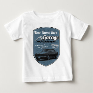Camaroのパーソナライズなガレージ ベビーTシャツ