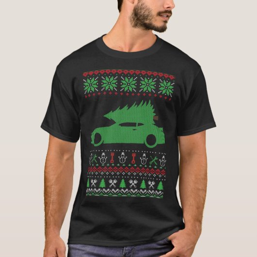 Camaro 2016クリスマス醜いセータークリスマスCamaro T Tシャツ (正面)