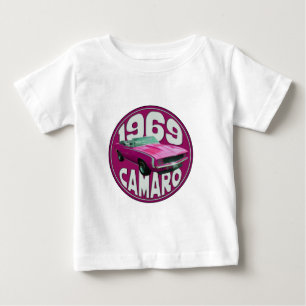 Camaro SSのピンク1969年 ベビーTシャツ