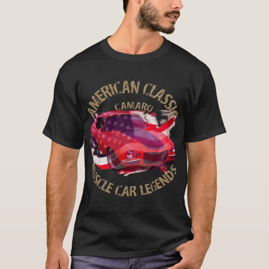 Camaro USA Muscle Car Chevy  1973 Tシャツ (正面)