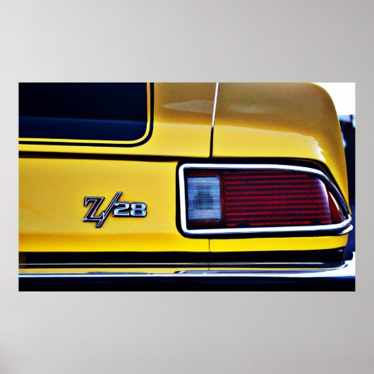 Camaro Z/28の尾ライト ポスター (正面)