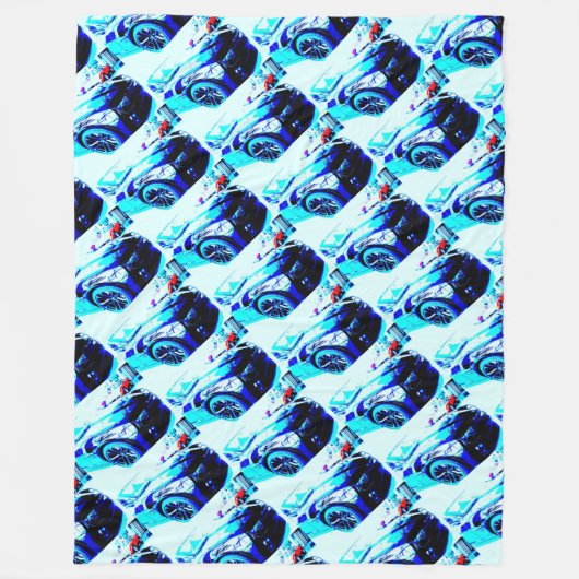 Camaro ZL1及びディーラーのショールームのコルベット フリースブランケット (正面)