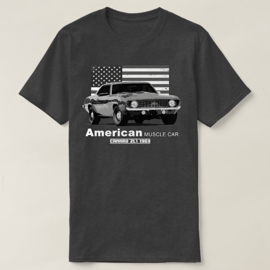Camaro ZL1 American Muscle 60s 70s Old is 金ゴールド1 Tシャツ (デザイン正面)