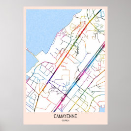 Camayenne Guinea City Map ポスター