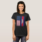 Cambodia Cambodia American Flags Proud USA Cambodi Tシャツ (正面フル)