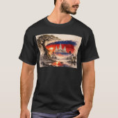 Cambodia Flag Sunset Tシャツ (正面)