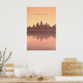 Cambodia Minimal Travel Poster ポスター (キッチン)