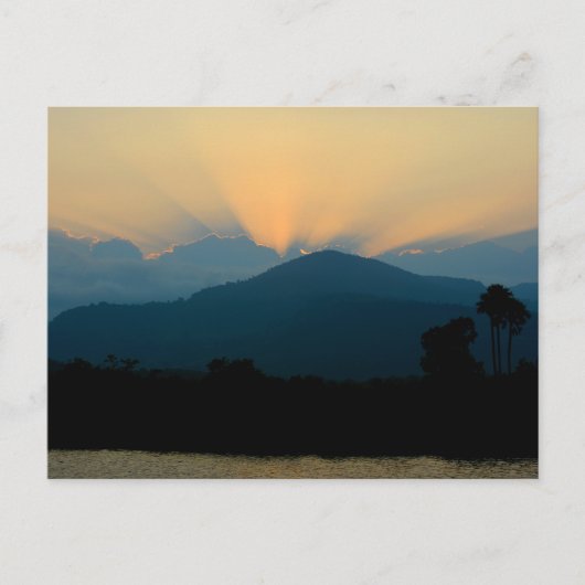 Cambodia - sunset Kampot ポストカード (正面)