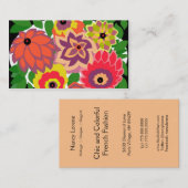 CAMBRIAのアールデコの花模様: TROPICANA 名刺 (正面/裏面)