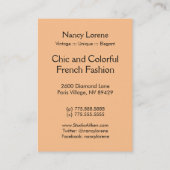 CAMBRIAのアールデコの花模様: TROPICANA 名刺 (裏面)