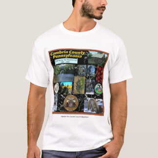 Cambria郡のコラージュ Tシャツ