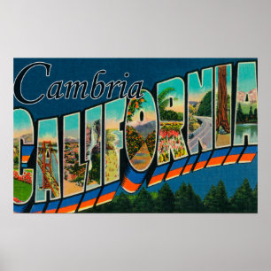 Cambria、カリフォルニア-大きい手紙場面 ポスター