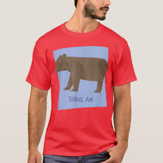 Cambria AK Brown Origami Bear Abstract Geometrical Tシャツ