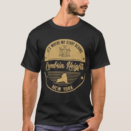 Cambria Heights New York It's Where my story begin Tシャツ (正面)
