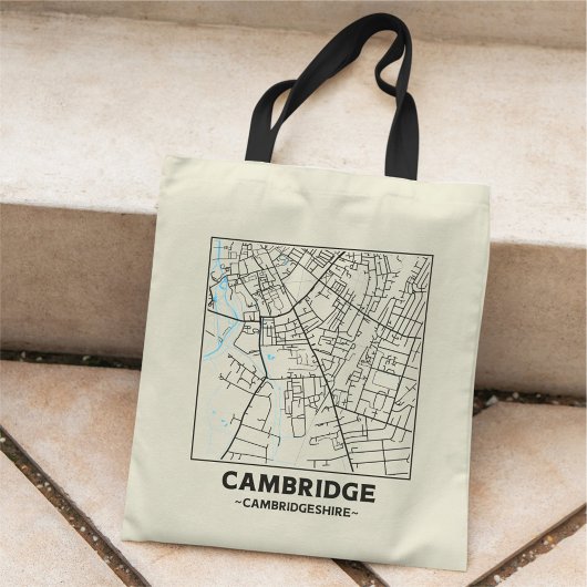 Cambridge, Cambridgeshire City Map Tote Bag トートバッグ