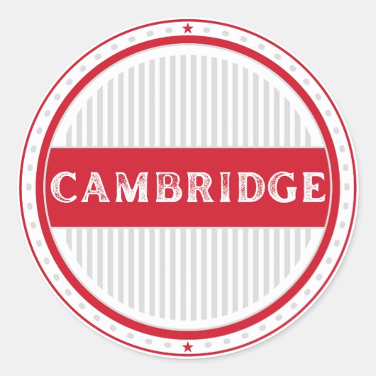 Cambridge City Pride Emblem – English Identity ラウンドシール (正面)