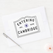 Cambridge Massachusettsに入る 長方形シール (封筒)
