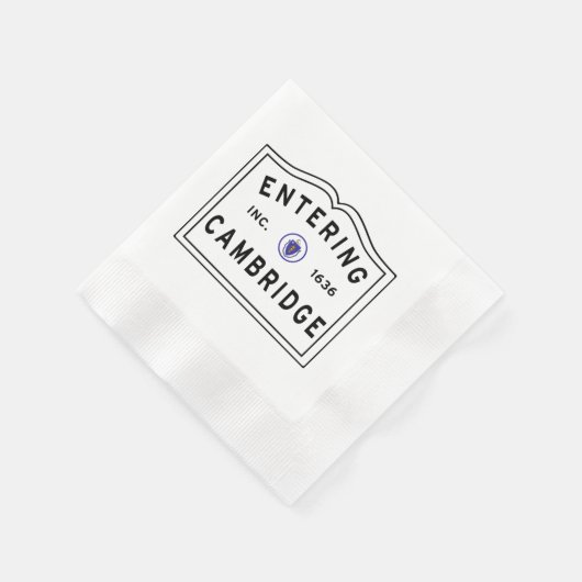 Cambridge Massachusetts Rectangular Stickに入る 縁ありカクテルナプキン (角)