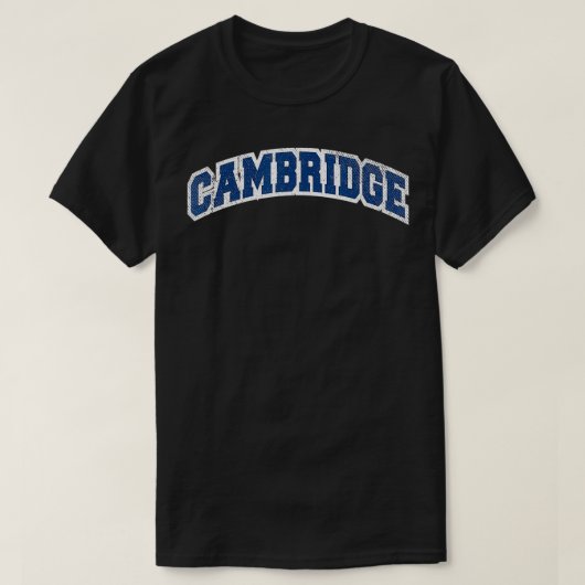 Cambridge Massachusetts Varsity Style Vintage  Tシャツ (デザイン正面)