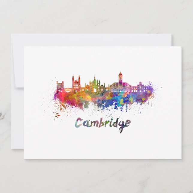 Cambridge skyline in watercolor (正面)