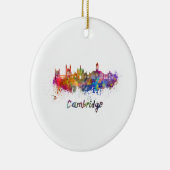 Cambridge skyline in watercolor セラミックオーナメント (右)