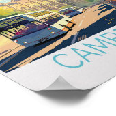 Cambridge Travel Poster - England Wall Art ポスター (角)