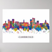 Cambridge USA Skyline ポスター (正面)
