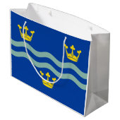 Cambridgeshireの国旗(英国郡)中抱き枕 ラージペーパーバッグ (裏面アングル)