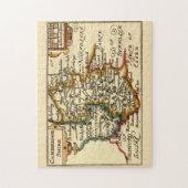 Cambridgeshire County England旧古古物地図 ジグソーパズル (縦)