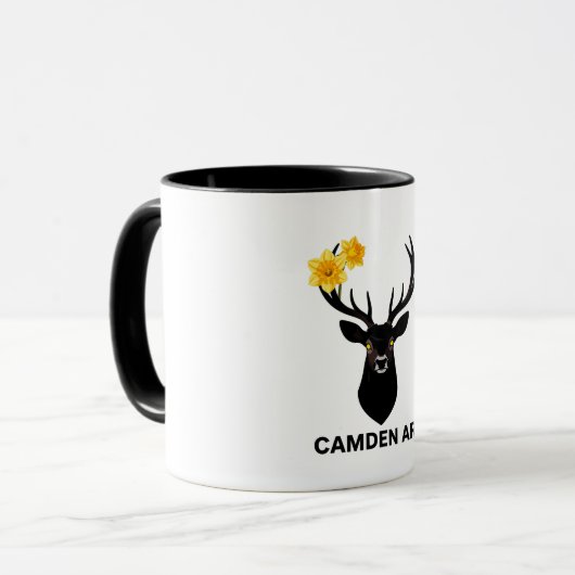 Camden AR Daffodil Festival - Black Deer Art Coffe マグカップ (正面左)