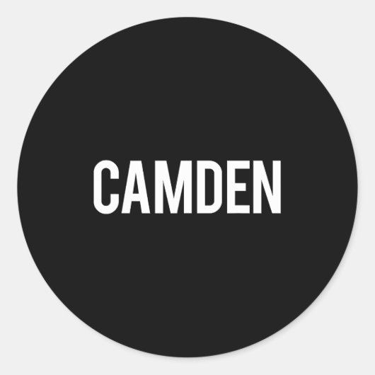 Camden Cool New Jersey Nj Fan Funny Gift Tee  ラウンドシール (正面)