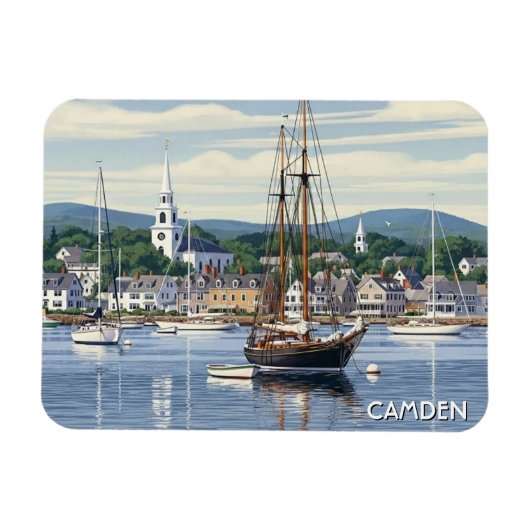 Camden Maine Travel マグネット (横)