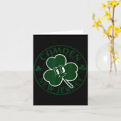 Camden New Jersey Irish Shamrock Nj Retro Souvenir カード (黄色い花)